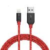 KD-USB3010RD, KINGDA fast charging cable,1m  USB to Litning - with nylon brading,high quality,Red